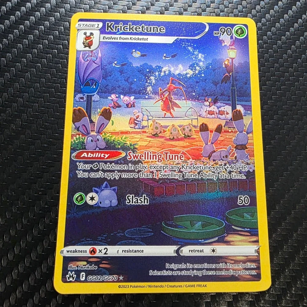 Kricketune GG02/GG70 Crown Zenith Galarian Gallery Full Art Holo Pokemon TCG NM